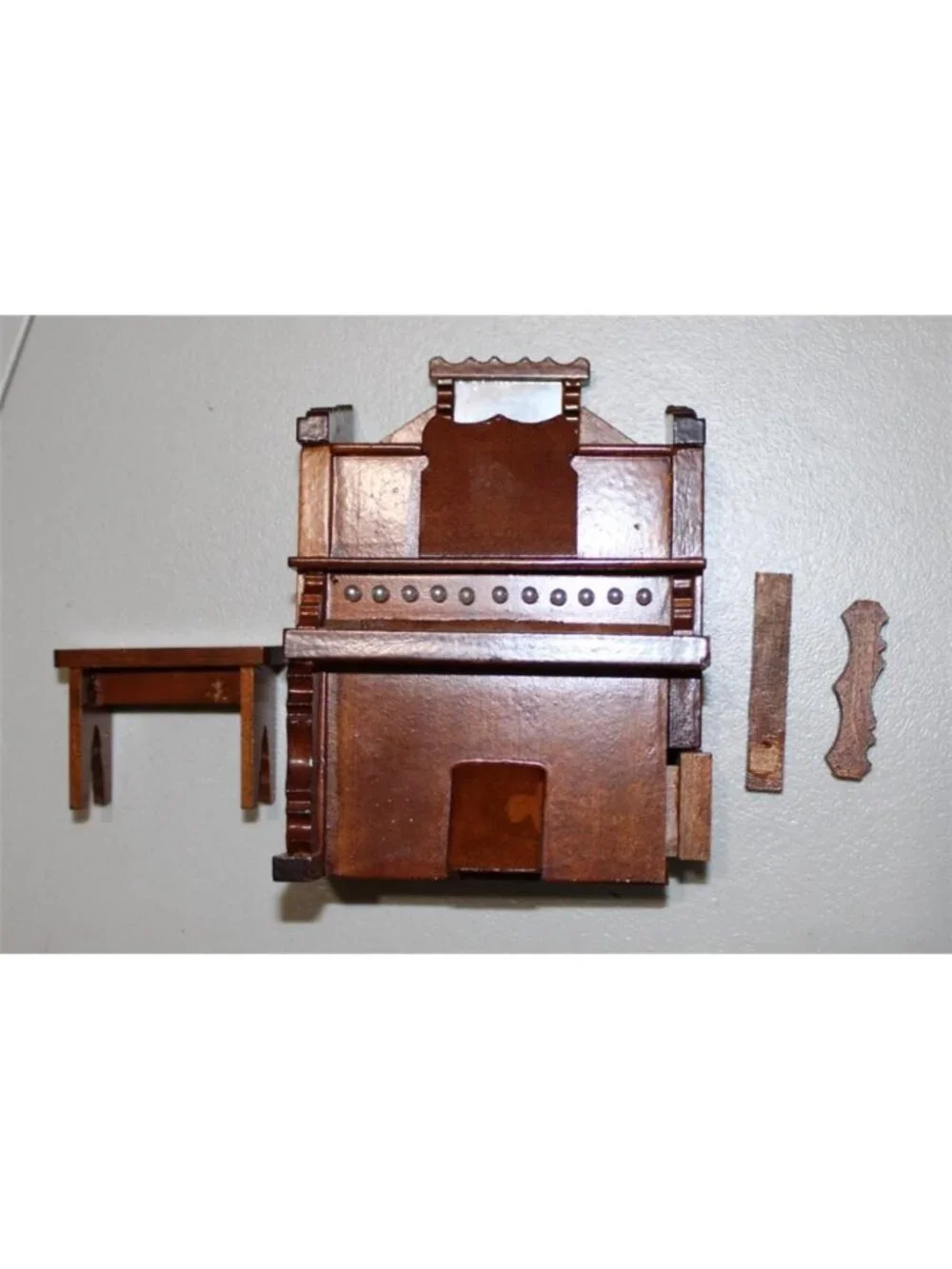 Lot Miniature Doll House Vintage Concord High Boy Shackman Organ Cradle Desk